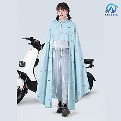 Áo Mưa Đơn Dày Dặn Kèm Kính Chống Gió Che Phủ Toàn Thân Không Thấm Nước Tiện Dụng Cho Nam Và Nữ