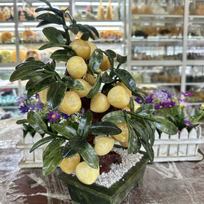 Cây đào phong thuỷ đá ngọc hoàng long 28 quả - Cao 40 cm