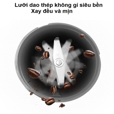 Máy xay hạt cà phê, sinh tố và đá viên cầm tay dùng pin thương hiệu Mỹ HiBREW G2 cao cấp - Hàng Nhập Khẩu