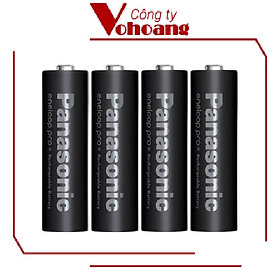 Pin sạc Panasonic Eneloop AA 2550mah BK-3HCCE4BT3 (Vỉ 4 viên) (Đen) - Hàng chính hãng