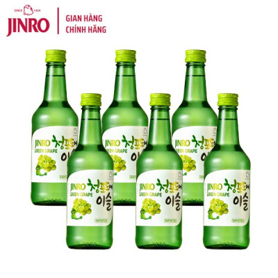 [CHÍNH HÃNG] Soju Hàn Quốc JINRO VỊ NHO 360ml - Combo 6 chai