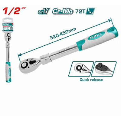 CẦN VẶN TỰ ĐỘNG 1/2 KÉO DÀI DÀI 320- 450MM TOTAL THT106128L - HÀNG CHÍNH HÃNG