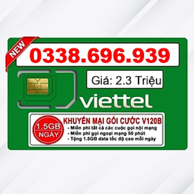 Sim Viettel số đẹp - Hàng chính hãng - 0338.696.939