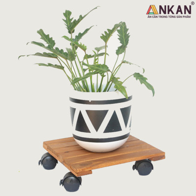 Đế Lót Chậu Cây Có Bánh Xe ANKAN - Lắp Ráp Theo Ý Khách Hàng Chọn Kích Thước Đế Và Tải Trọng Của Đế - Hàng Chính Hãng
