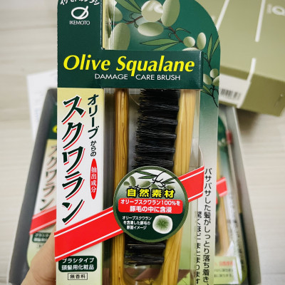 Lược Chải Tóc Bằng Lông Heo Tẩm Tinh Dầu Ikemoto Olive Squalane OS-700