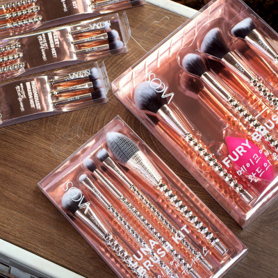 SC02 - BỘ KIT 3 CỌ MẮT VACOSI, PHIÊN BẢN GOLDEN DRAGON - VACOSI MOONDUST THE EYES BRUSH KIT, 3PCS