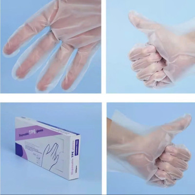 Hộp 100 Găng Tay Cao Su TPE , Bao Tay Siêu Dai Dùng 1 Lần Làm Bếp Nấu Ăn Vệ Sinh Không Mùi Chống Nhăn kitchen gloves Hàng chính hãng Victoria Bay 