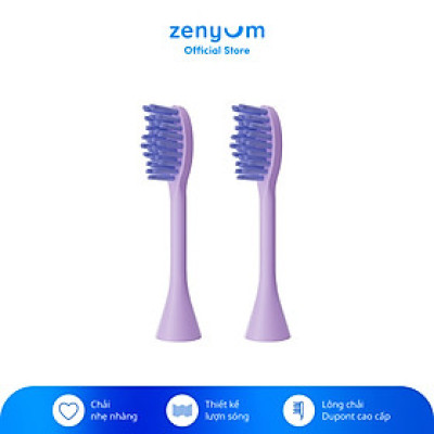 [MỚI] Bộ 2 Đầu thay thế bàn chải điện ZenyumSonic Spark - Màu Tím Lilac / Kem / Xanh Sage