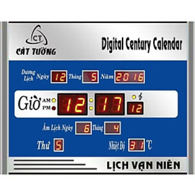 ĐỒNG HỒ LED TREO TƯỜNG LỊCH VẠN NIÊN CÓ BÁO GIỜ NGÀY THÁNG NĂM THỨ NHIỆT ĐỘ HÀNG CHUẨN 
