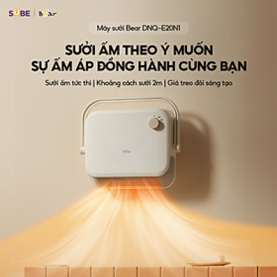 Quạt Sưởi Gốm Bear Máy Sưởi Mini Máy Sưởi Nhà Tắm Chống Thấm Nước Gió Nóng Lạnh Sử Dụng 4 Mùa Tiết Kiệm Điện DNQ-E20N1- Hàng Chính Hãng