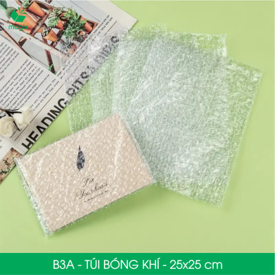 B3A - 25x25 cm - 100 Túi bóng khí chống sốc đóng hàng - Túi gói hàng, bọc chống sốc, xốp chống sốc