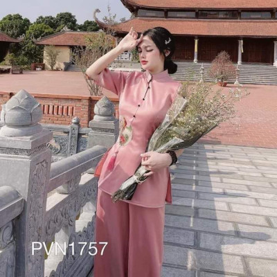 Đồ lam đi chùa cao cấp Sj17 Đính Đây Ngọc May Mắn Cao Cấp