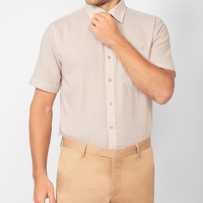 ÁO SƠ MI TAY NGẮN LINEN-V46-014582-BR2