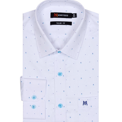 Áo sơ mi nam tay dài form suông Khatoco A1MD498T1-CNIN028-2410-D
