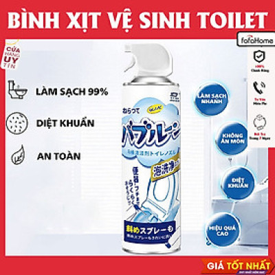 Chai Xịt Bọt Làm Sạch Vệ Sinh Bồn Cầu Toilet Dung Tích 500 Ml Tẩy Rửa Mọi Vết Bẩn Hương Chanh Thơm Mát