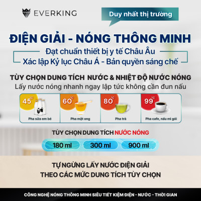 Máy Lọc Nước Điện Giải iON Kiềm EVERKING EKPrime-1411 - Hàng Chính Hãng