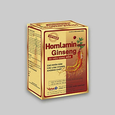 Viên bồi bổ sức khỏe nhân sâm và khoáng chất HOMTAMIN Ginseng Vinaphar Hộp 60 viên