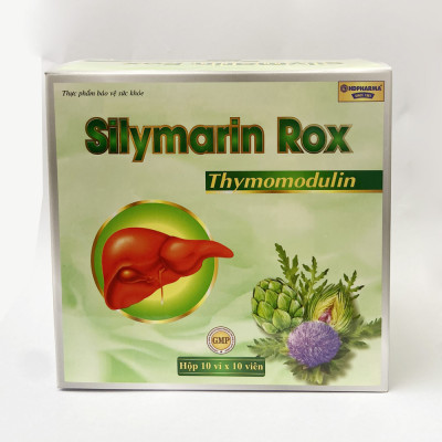 Bổ gan Silymarin Rox HDPHARMA cao cà gai leo, cao kế sữa, atiso - Hộp 100 viên (màu xanh hoặc cam ngẫu nhiên)