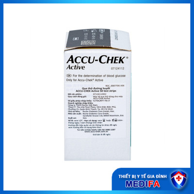 Hộp 50 Que Thử Đường Huyết Accu-Chek Active Có Hút Ẩm Hạn Chế Hư Hỏng Que Thử, Nhập Khẩu Chính Hãng Roche