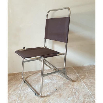 GHẾ XẾP INOX VẢI DÙ cho quán Trà Chanh, Cafe, vỉa hè, Câu Cá