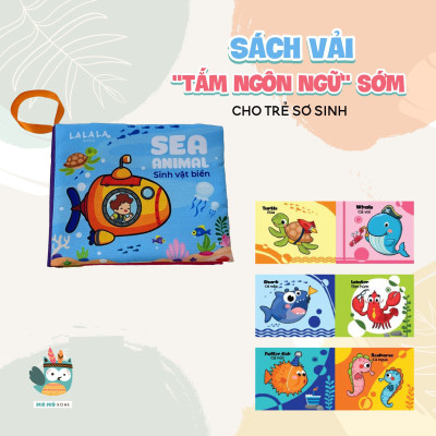Sách vải Lalala baby kích thích thị giác cho bé sơ sinh 0 đến 12 tháng