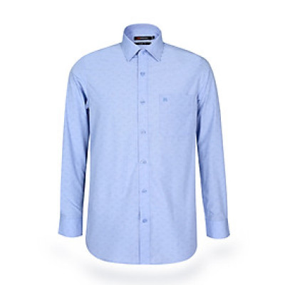 Áo sơ mi nam tay dài form suông Khatoco A1MD498T1-CNIN358-2505-D