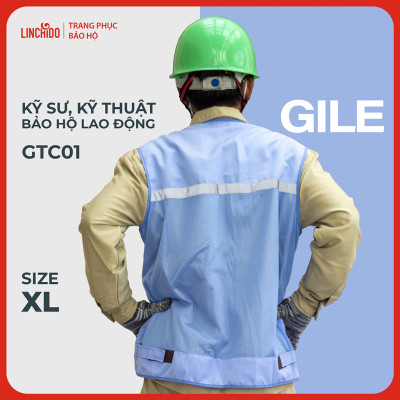 Áo Gile Bảo Hộ Lao Động Vải Thành Công Cao Cấp Dành Cho Kỹ Sư, Kỹ Thuật Mã GTC01