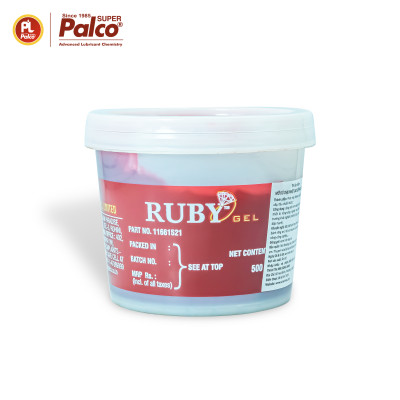 Mỡ bò đỏ chịu nhiệt, chịu cực áp cao cấp PALCO Ruby Gel Phức Lithium, NLGI-3 - Hộp 500gr - Nhập khẩu Ấn Độ