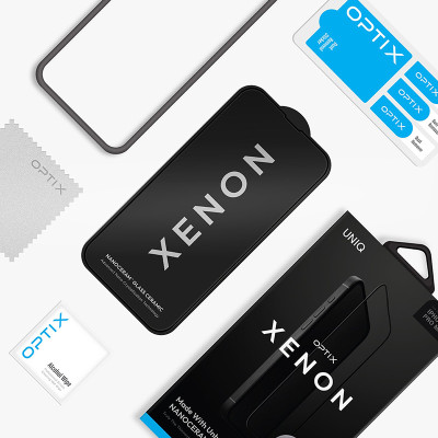 Kính Cường Lực Gốm Nano UNIQ OPTIX XENON Cho iPhone 16 Pro Max Với Chất Liệu Gốm Thủy Tinh NANOCERAM Cao Cấp Hàng Chính Hãng