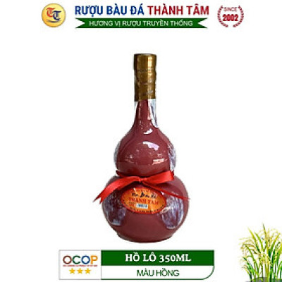 Đặc Sản Bình Định - Rượu Bàu Đá Thành Tâm Hồ Lô (Màu hồng) 350ml - OCOP 3 Sao