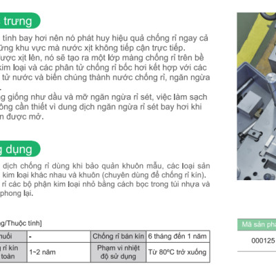 Chất chống gỉ cho khuôn bay hơi nhanh JIP 125