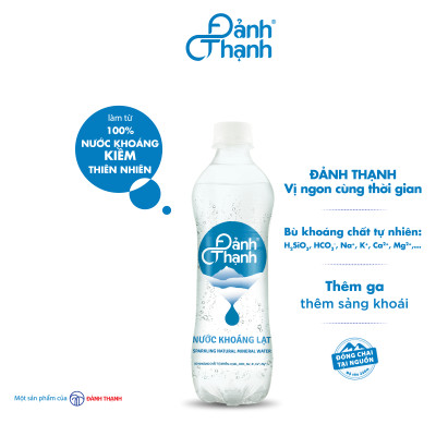 Thùng 24 chai Nước Khoáng Thiên Nhiên Có Ga Đảnh Thạnh 430ml