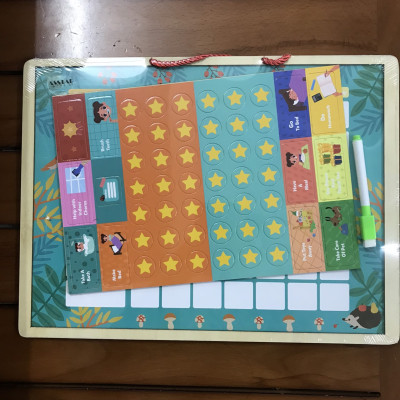 Đồ Chơi Trẻ Em, Bảng Khen Thưởng Kỷ Luật Cho Bé, Đồ Chơi Gỗ Bảng Sticker Có Nam Châm Giúp Bé Rèn Luyện Thói Quen Tốt