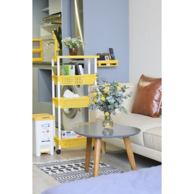 	 Kệ Di Động Đa Năng Bằng Nhựa Cao Cấp Có Bánh Xe Tokyo Inochi Nhật Bản (480 x 210 x 1000 mm) - Giao Màu Ngẫu Nhiên