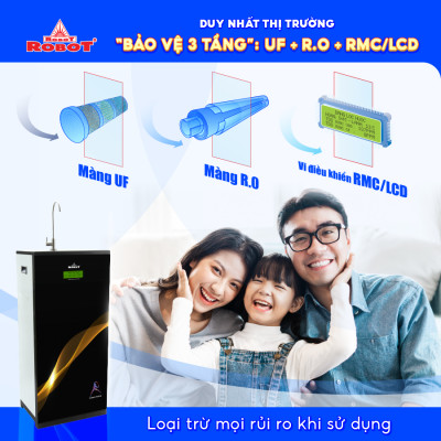 MÁY LỌC NƯỚC ROBOT SPRING PRO 9G-UR Công Nghê Lọc RO + UF - Hàng Chính Hãng