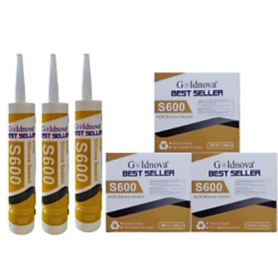 Keo Silicone S600-3 Hộp; Hộp=25 Lon/300ml; Màu Trong