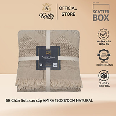 Scatter Box Chăn Sofa cao cấp nhập khẩu Ireland Anh Quốc AMIRA màu NATURAL kích thước 120X170CM Phong cách hiện đại