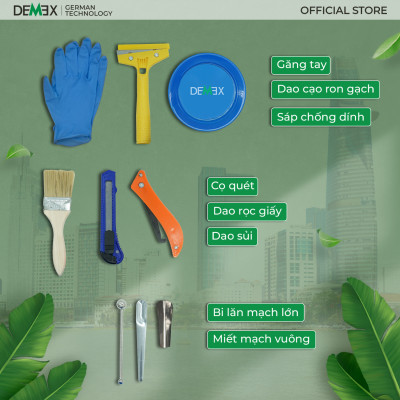 Bộ Dụng Cụ Thi Công Keo Chà Ron 2 Thành Phần - Keo Chít Mạch Chống Thấm, Không Chứa Chất Gây Ung Thư