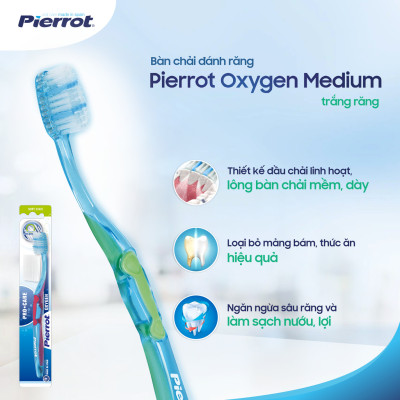 [ Mua 2 tặng 1 set kit ] Bàn chải đánh răng Pierrot Oxygen Soft siêu mềm