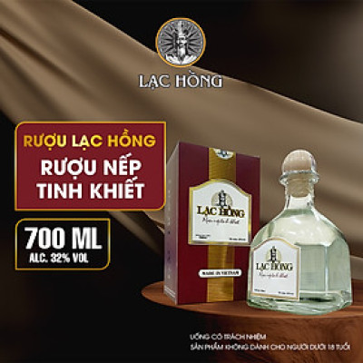 [Combo 02 chai] [Dung tích 700ml, 32%] Lạc Hồng rượu nếp, rượu trắng, rượu vodka tinh khiết, sản xuất theo phương pháp truyền thống, vị dịu, nhẹ, uống không đau đầu
