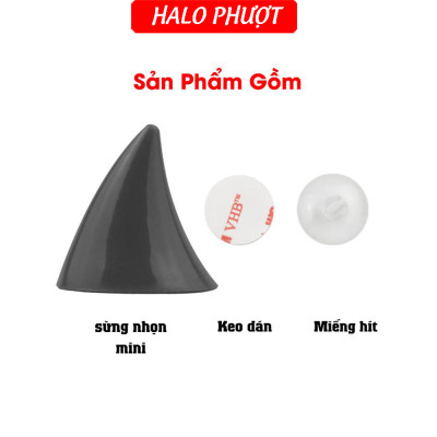(Có Đế - Tặng keo) Sừng mini gắn nón bảo hiểm - phụ kiện nón bảo hiểm