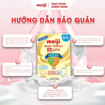 Combo 2 Hộp Thực Phẩm Bổ Sung Meiji Mama Milk & 1 Hộp Sản Phẩm Dinh Dưỡng Công Thức Meiji Infant Formula Ezcube