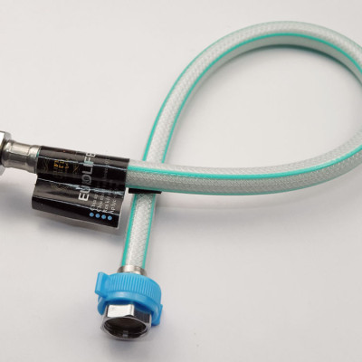 Dây cấp nước nhựa bọc bố dù chịu áp cao dài 60cm Eurolife EL-DCN60 (Trắng xanh)