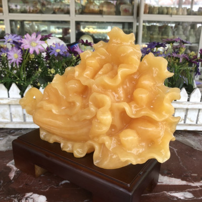 Bắp cải phong thủy đá ngọc hoàng long trang trí bàn làm việc, phòng khách