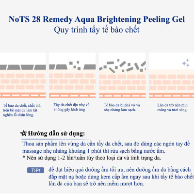 TẨY TẾ BÀO CHẾT NOTS 28 REMEDY QUA BRIGHTENING PEELING GEL