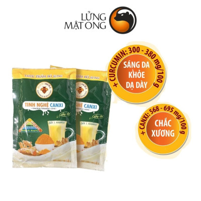 Set 2 gói Tinh bột nghệ Canxi Honimore 16g - Thơm ngon - Da đẹp - Chắc xương