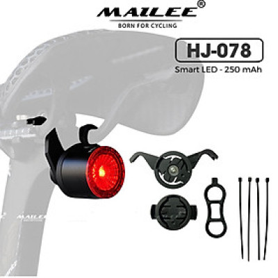 Đèn Đuôi Xe Đạp Thông Minh HJ-078 Chống Nước Cảm Biến Phanh Đi Đêm, sạc Type-C dung lượng 250mAh - Mai Lee