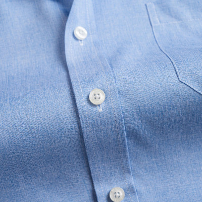 Áo sơ mi nam cộc tay bamboo xanh trơn Aligro ALGS-C123