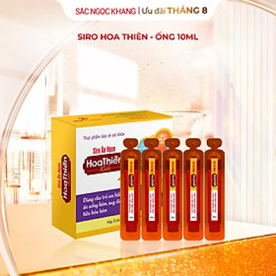 Siro Ăn Ngon Hoa Thiên SẮC NGỌC KHANG vỉ 20 ống x 20ml giúp hổ trợ kích thích hệ tiêu hóa & ăn ngon miệng