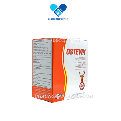 Viên uống OSTEVIK USP Hộp 60 viên - Đẹp da - khỏe tóc - chắc móng - Châu Ngân Pharma